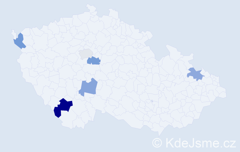 Jméno: 'Rico', počet výskytů 7 v celé ČR