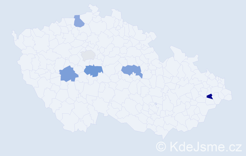 Jméno: 'Martin Michael', počet výskytů 6 v celé ČR