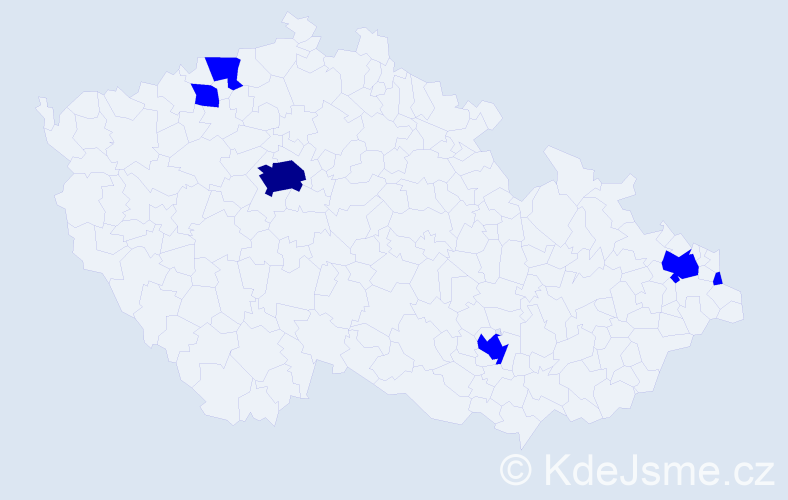 Jméno: 'Asma', počet výskytů 7 v celé ČR
