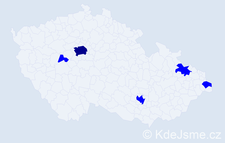 Jméno: 'Nefeli', počet výskytů 6 v celé ČR