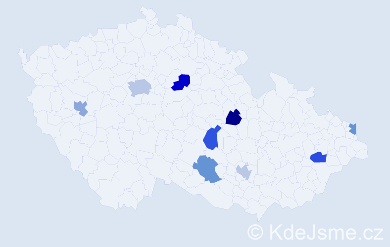 Jméno: 'Annabel', počet výskytů 11 v celé ČR