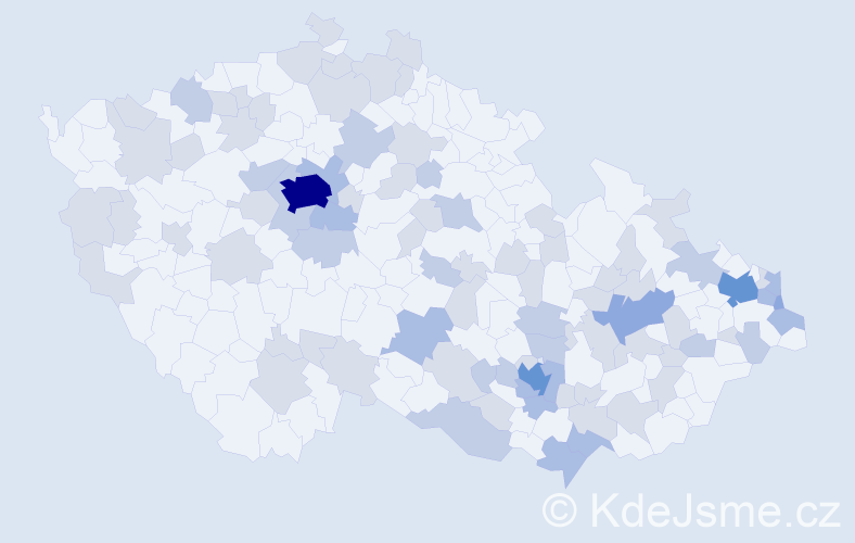 Jméno: 'Bibiana', počet výskytů 161 v celé ČR
