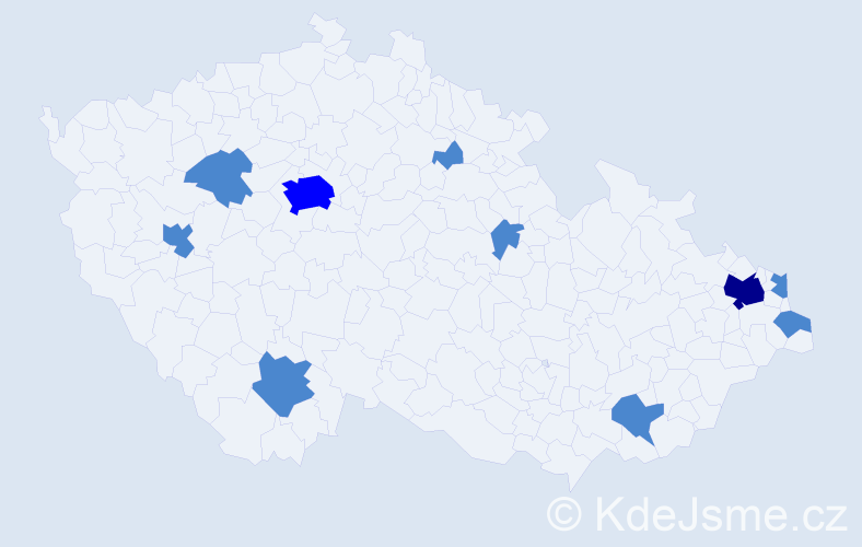 Jméno: 'Michaela Marie', počet výskytů 13 v celé ČR