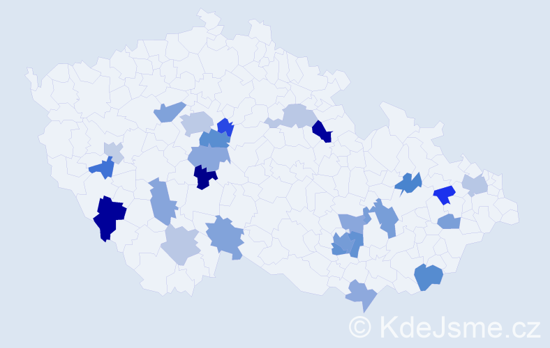 Jméno: 'Wendy', počet výskytů 42 v celé ČR
