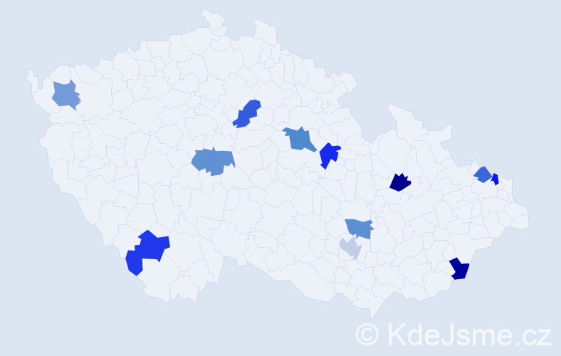 Jméno: 'Matyáš Petr', počet výskytů 13 v celé ČR