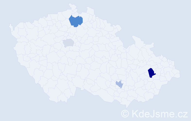 Jméno: 'Daliborka', počet výskytů 4 v celé ČR