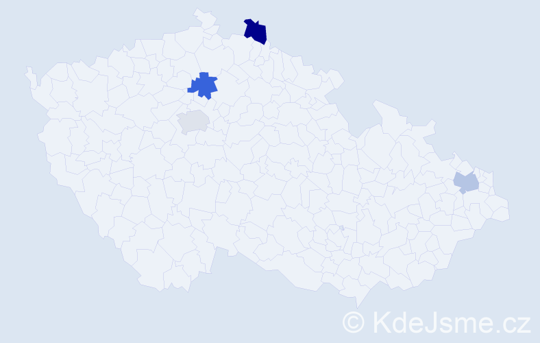 Jméno: 'Rafik', počet výskytů 4 v celé ČR