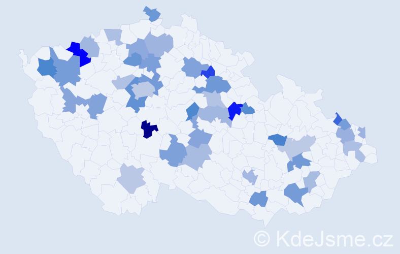 Jméno: 'Melinda', počet výskytů 63 v celé ČR