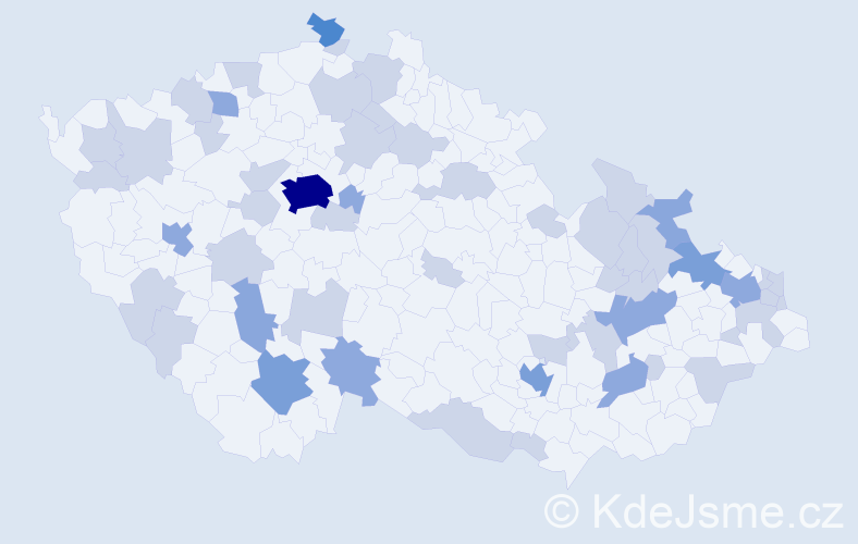 Jméno: 'Roxana', počet výskytů 93 v celé ČR