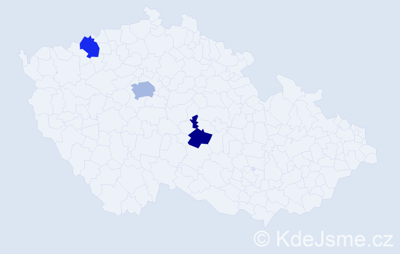 Jméno: 'Baatar', počet výskytů 4 v celé ČR