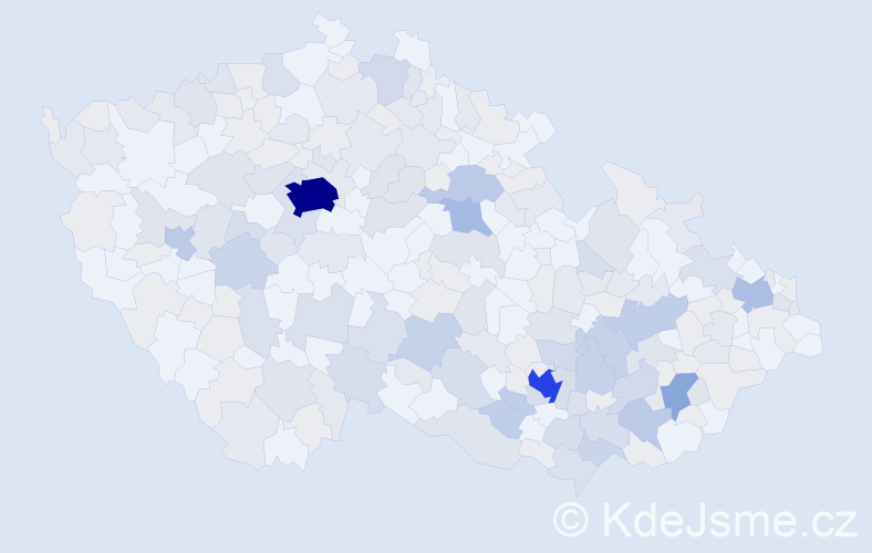 Jméno: 'Milana', počet výskytů 557 v celé ČR