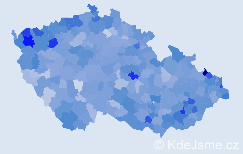 Jméno: 'Erika', počet výskytů 6529 v celé ČR