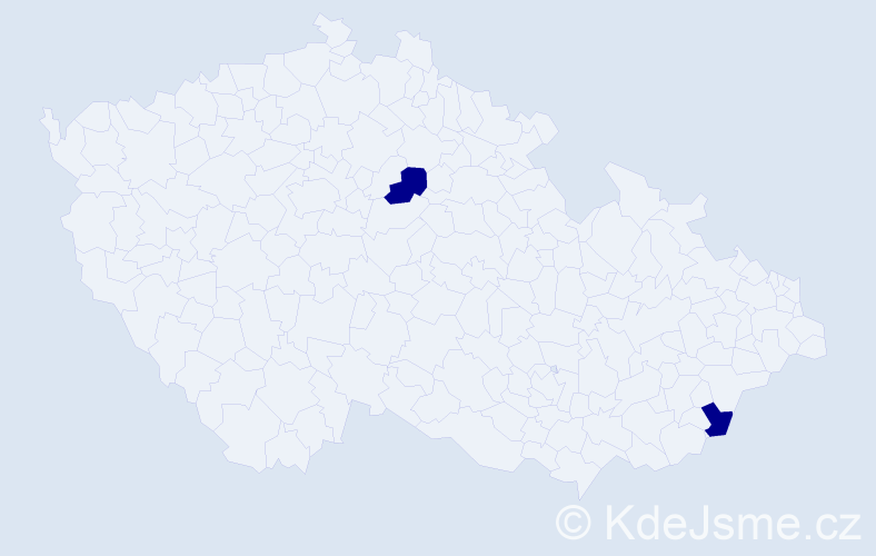 Jméno: 'Nicolas Karel', počet výskytů 2 v celé ČR