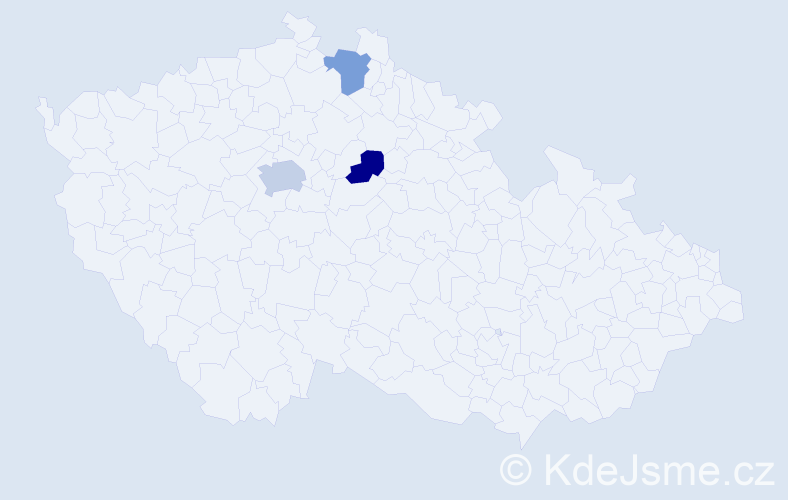 Jméno: 'James Daniel', počet výskytů 4 v celé ČR