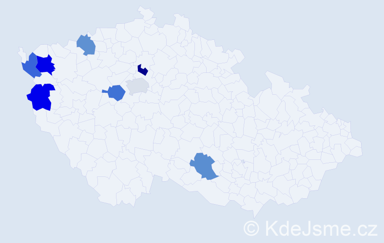 Jméno: 'Kolja', počet výskytů 9 v celé ČR