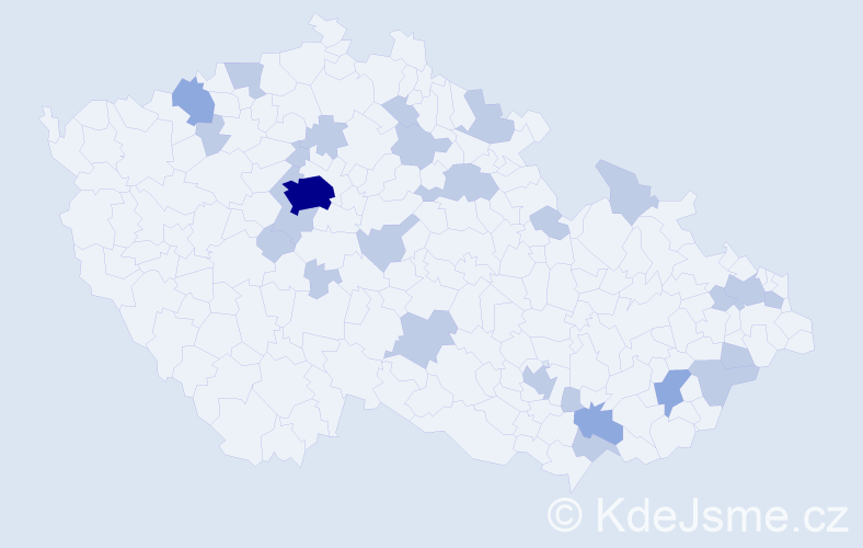 Jméno: 'Jovanka', počet výskytů 39 v celé ČR