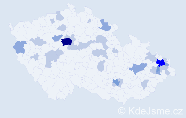 Jméno: 'Katuše', počet výskytů 60 v celé ČR