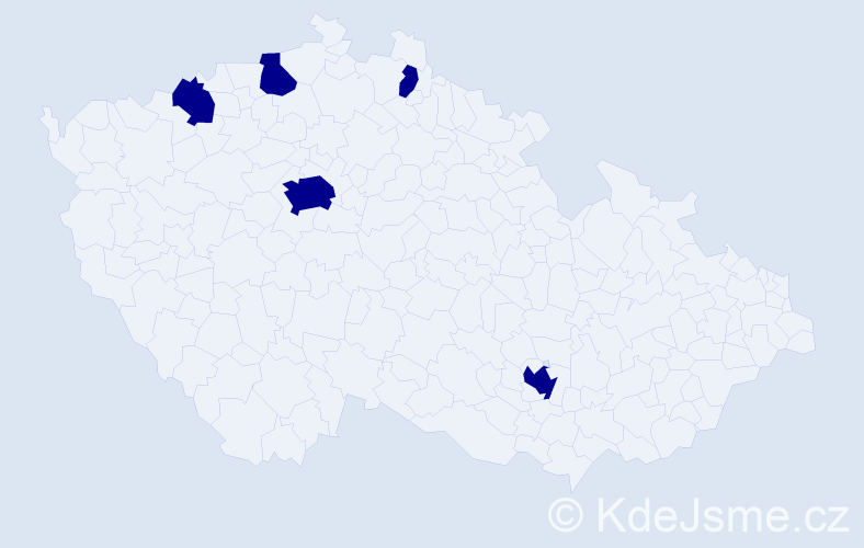 Jméno: 'Duc Thu', počet výskytů 5 v celé ČR
