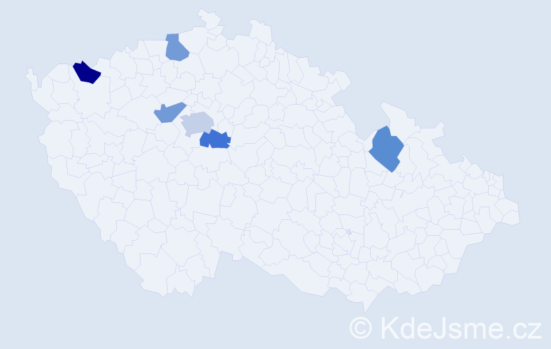 Jméno: 'Nhung', počet výskytů 7 v celé ČR