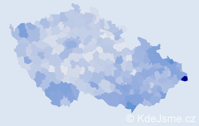 Jméno: 'Terezie', počet výskytů 6281 v celé ČR