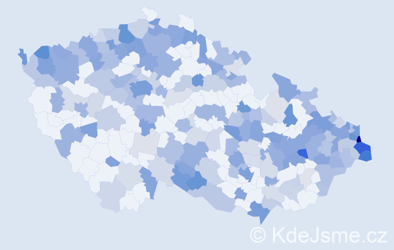Jméno: 'Adela', počet výskytů 430 v celé ČR