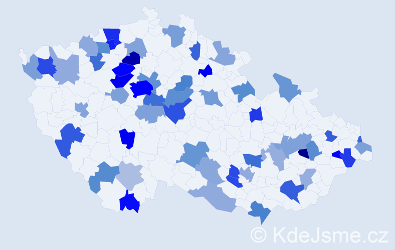 Jméno: 'Manuela', počet výskytů 115 v celé ČR