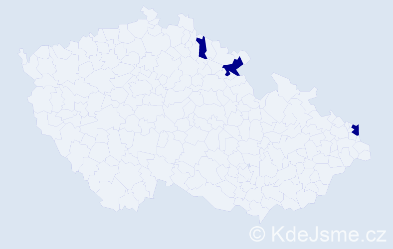 Jméno: 'Radimil', počet výskytů 3 v celé ČR