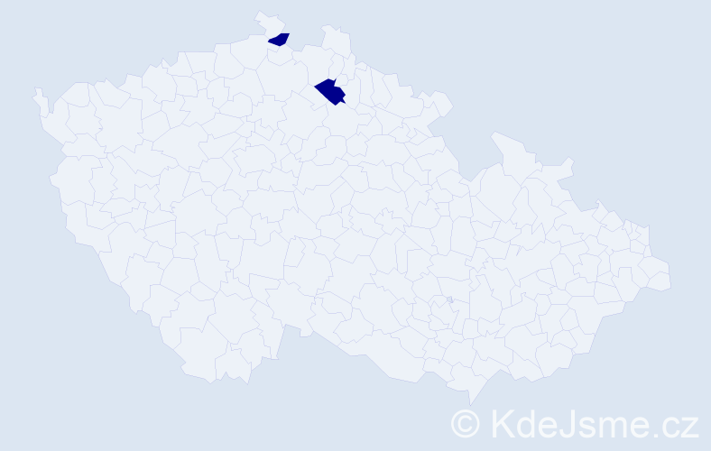 Jméno: 'Věra Andrea', počet výskytů 2 v celé ČR