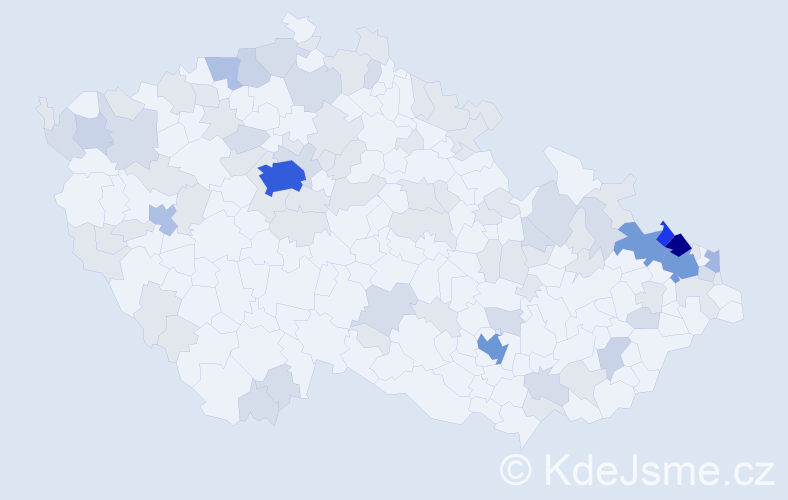 Jméno: 'Vilibald', počet výskytů 230 v celé ČR