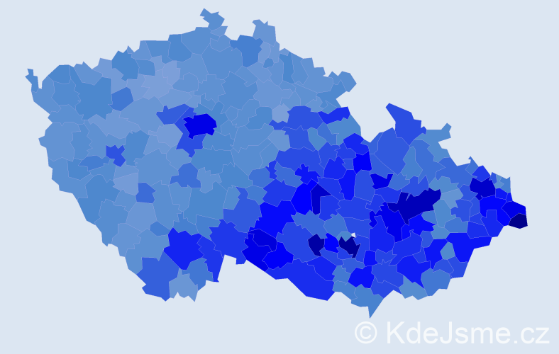 Jméno: 'Marta', počet výskytů 38897 v celé ČR