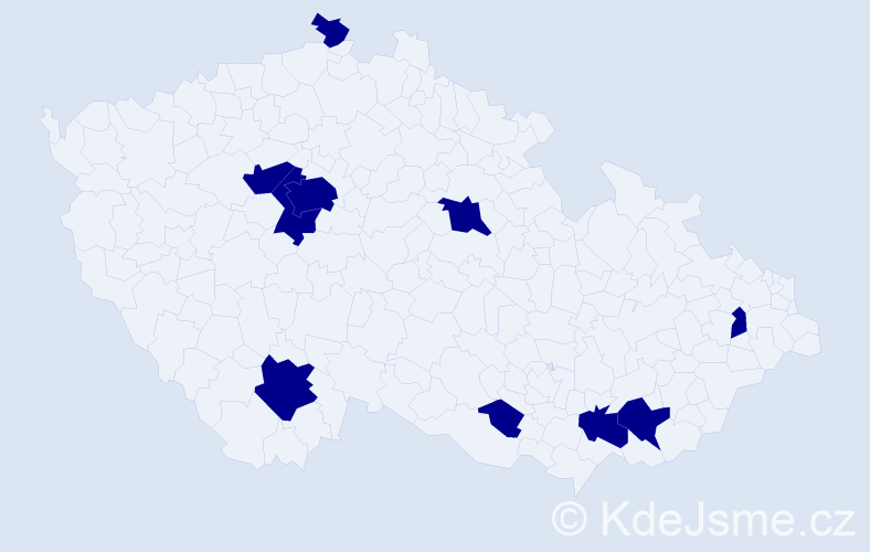 Jméno: 'Stella Anna', počet výskytů 10 v celé ČR