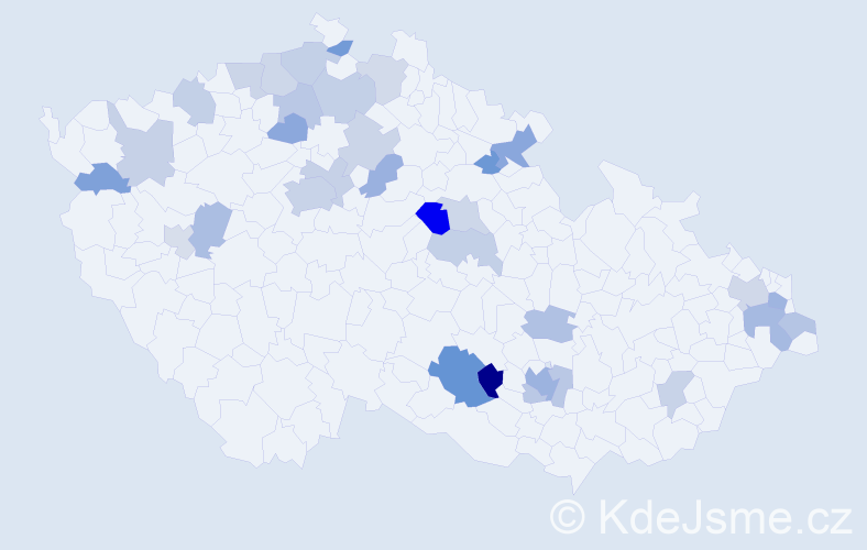 Jméno: 'Riana', počet výskytů 54 v celé ČR