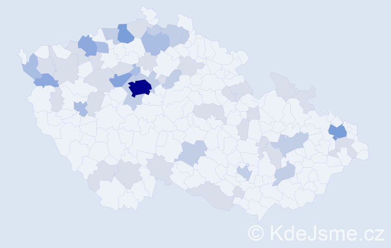 Jméno: 'Valerij', počet výskytů 111 v celé ČR