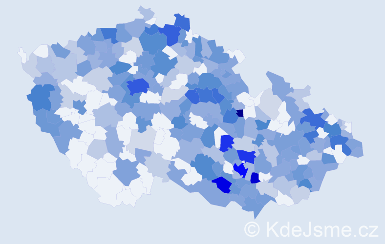 Jméno: 'Zina', počet výskytů 544 v celé ČR