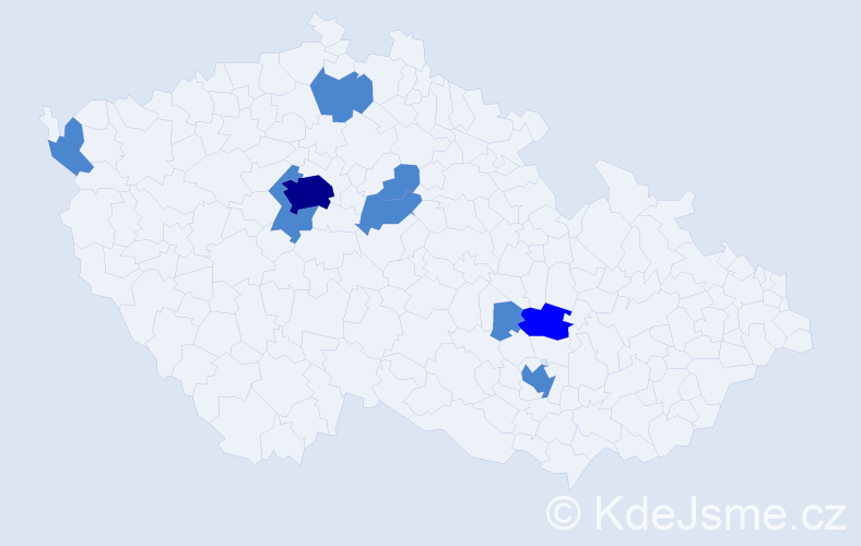 Jméno: 'Réka', počet výskytů 12 v celé ČR
