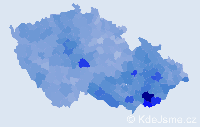 Jméno: 'Antonín', počet výskytů 54550 v celé ČR