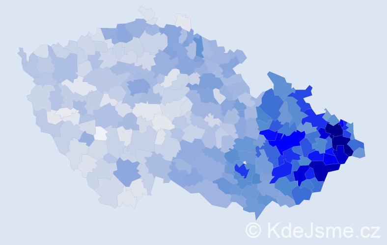 Jméno: 'Radomír', počet výskytů 7433 v celé ČR