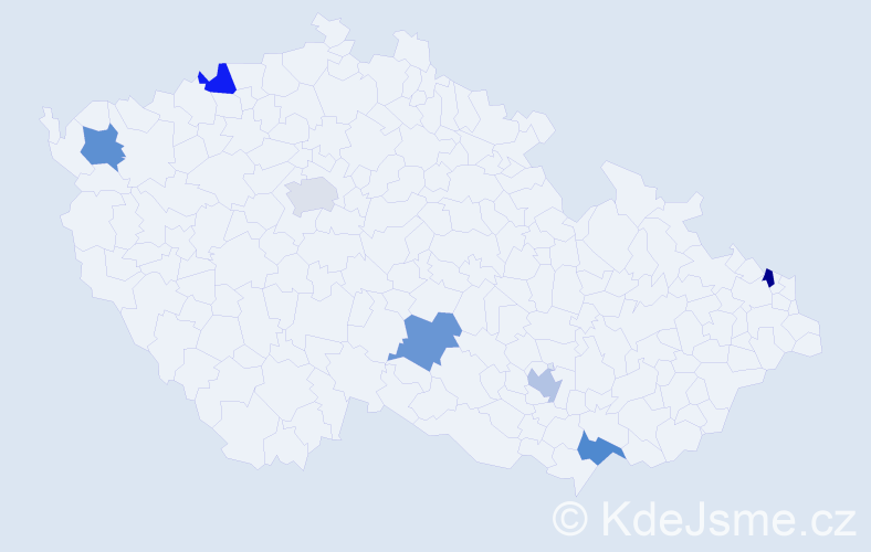 Jméno: 'Sarah Jessica', počet výskytů 7 v celé ČR