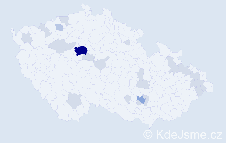 Jméno: 'Mila', počet výskytů 43 v celé ČR