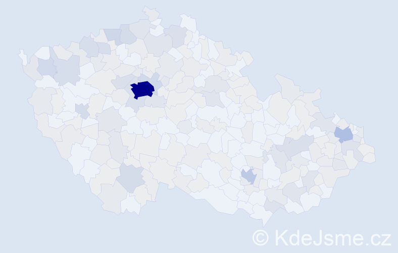 Jméno: 'Jelena', počet výskytů 545 v celé ČR