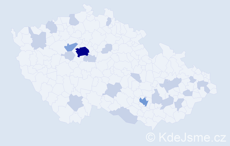 Jméno: 'Timur', počet výskytů 37 v celé ČR