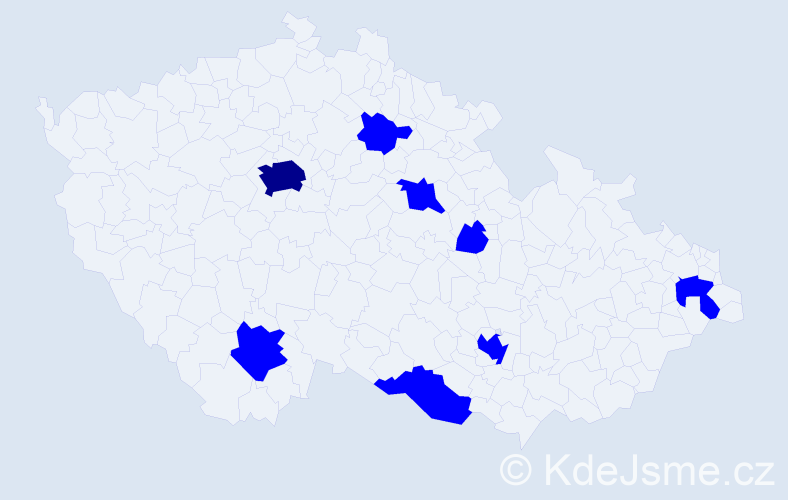 Jméno: 'Adam Stanislav', počet výskytů 9 v celé ČR