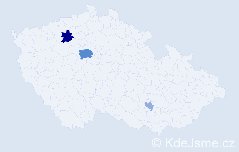 Jméno: 'Ning', počet výskytů 9 v celé ČR