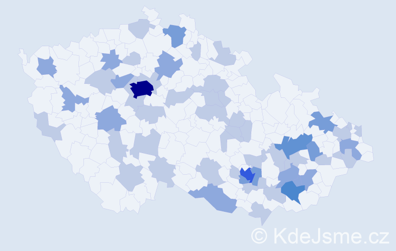 Jméno: 'Radmil', počet výskytů 96 v celé ČR
