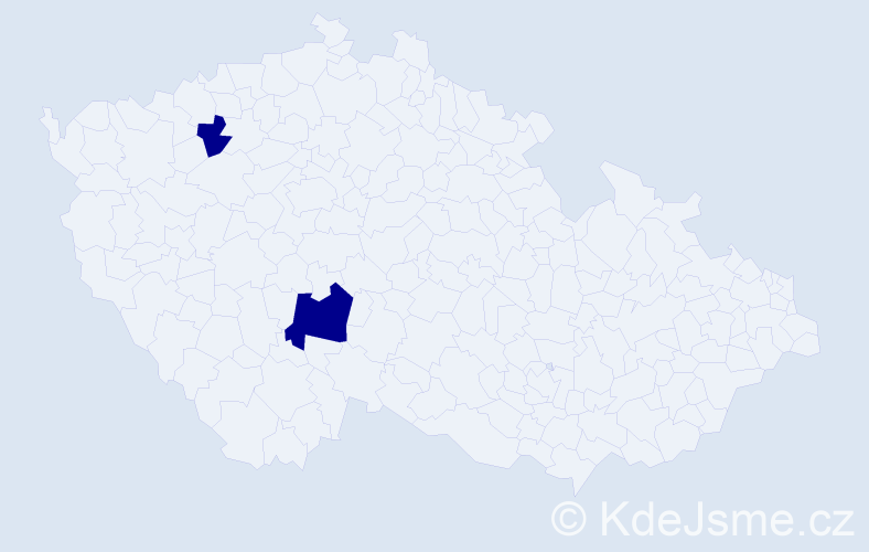 Jméno: 'Madlenka', počet výskytů 2 v celé ČR
