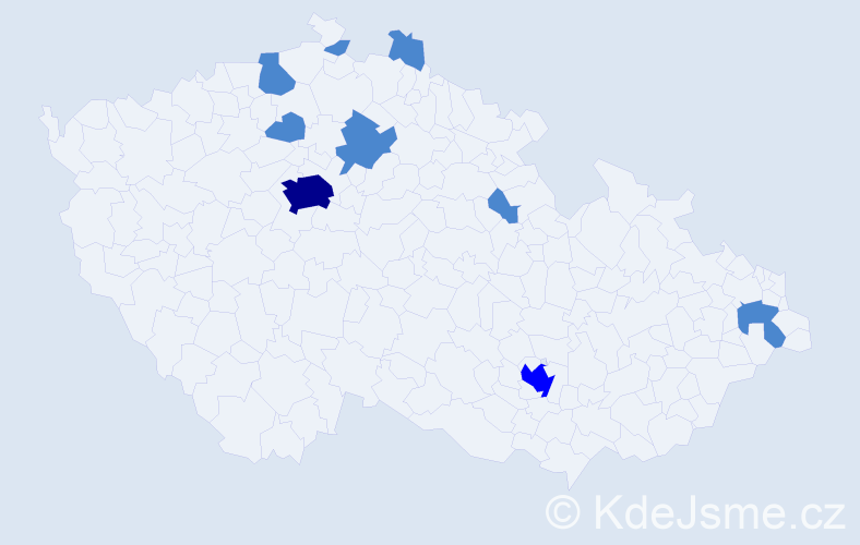 Jméno: 'Hasmik', počet výskytů 12 v celé ČR