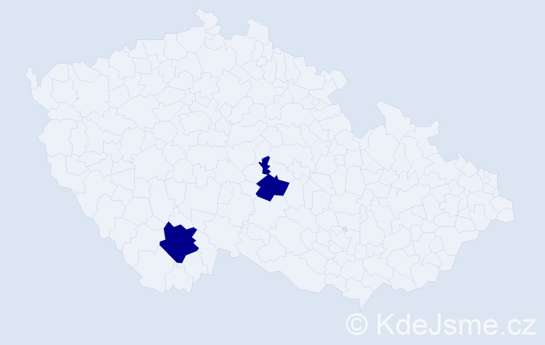 Jméno: 'Lara Anna', počet výskytů 2 v celé ČR