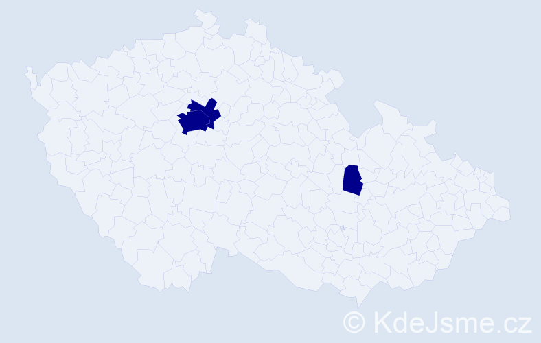 Jméno: 'Tadeáš Samuel', počet výskytů 3 v celé ČR
