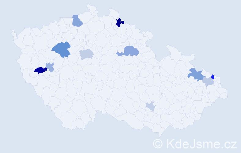 Jméno: 'Mai Anh', počet výskytů 13 v celé ČR