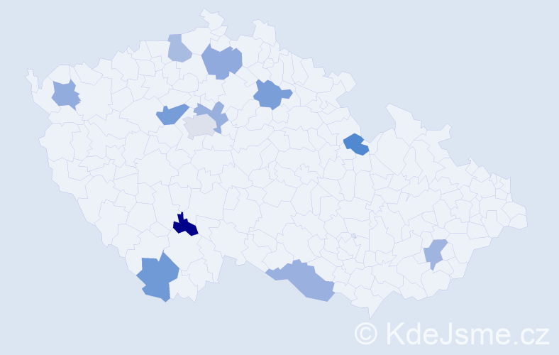 Jméno: 'Olexander', počet výskytů 14 v celé ČR